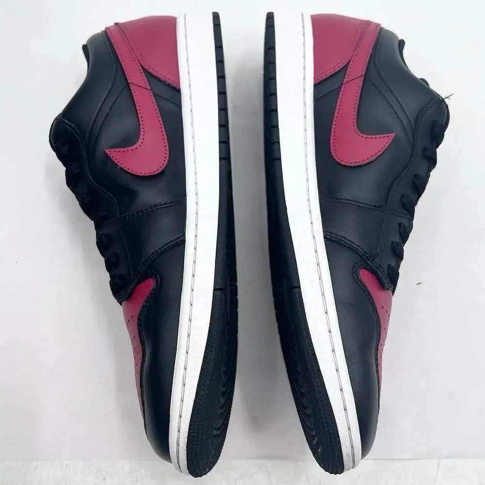 Nike Air Jordan 1 Low Bred Black Red White 553558-067 Mens Size 12